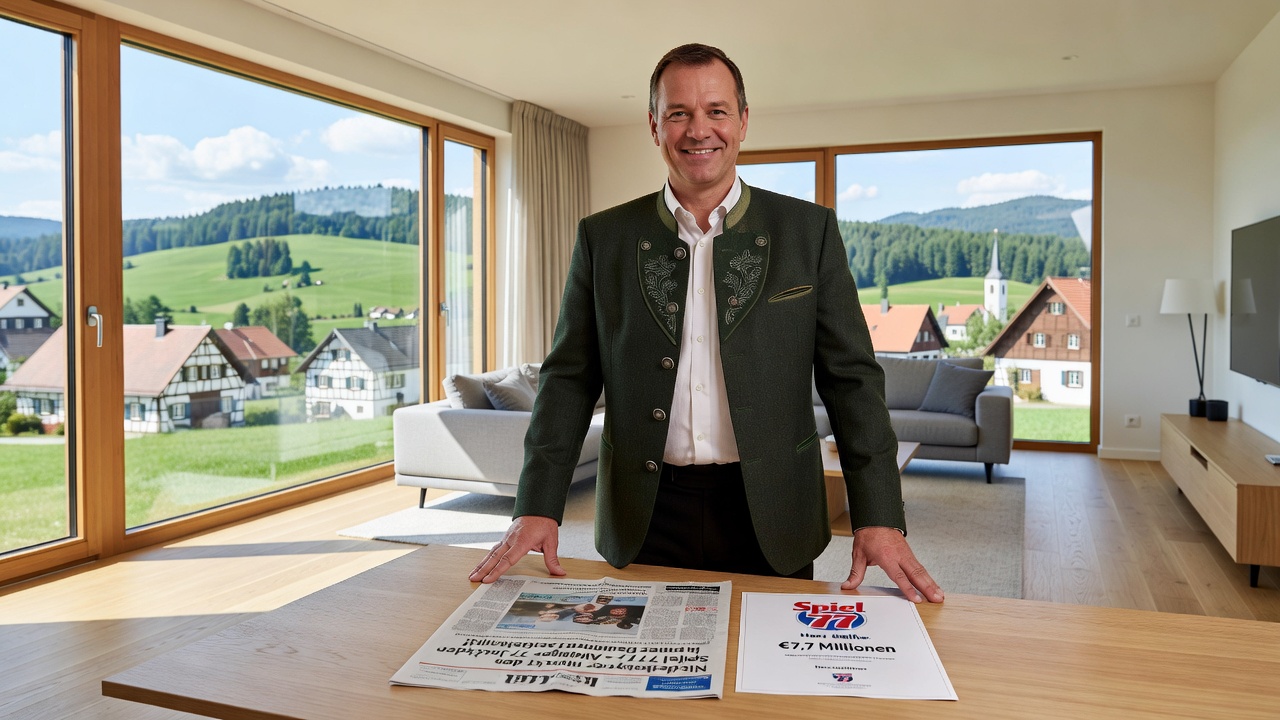 Westlotto Ankündigung eines Eurojackpot Gewinns mit regionalem Bezug