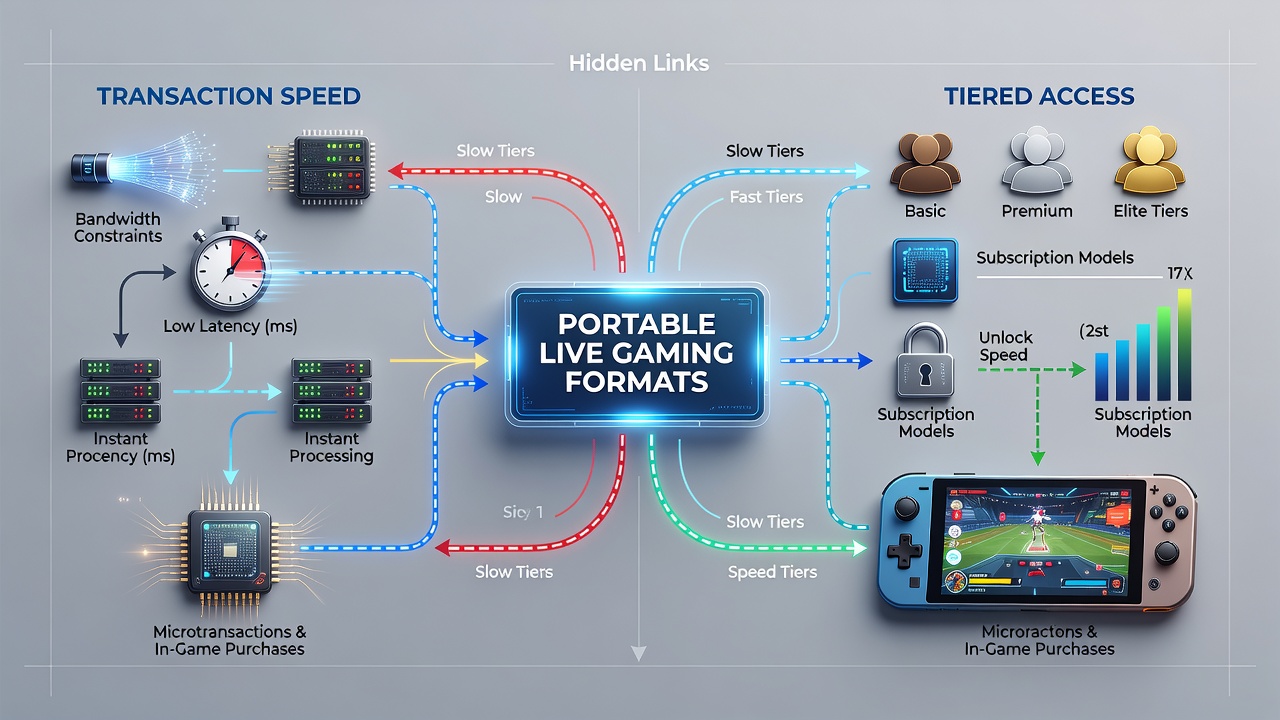Grafik zu gestaffelten Zugriffsrechten und Transaktionsflüssen in mobilen Live-Casinos