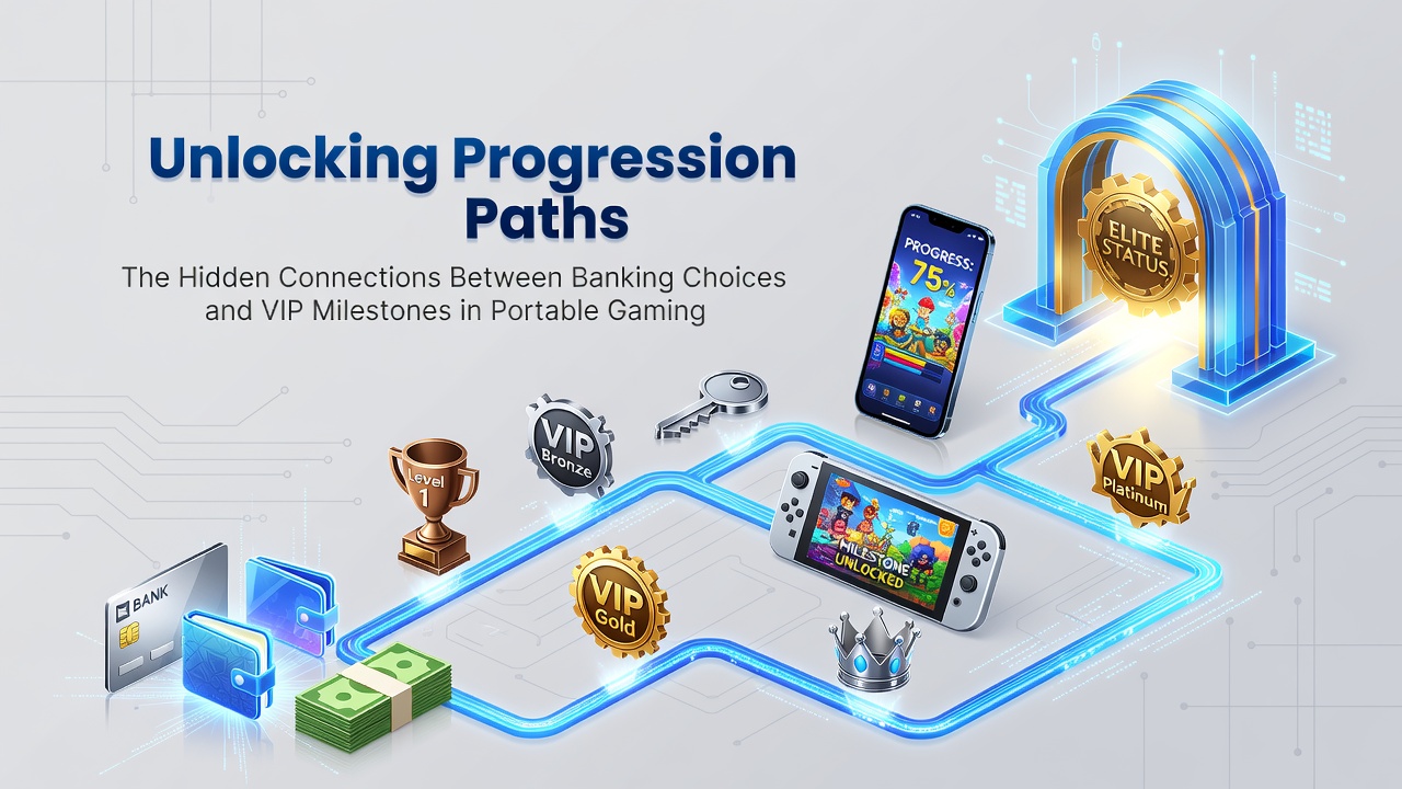 Darstellung von mobilen Gaming-Schnittstellen mit Banking-Optionen und VIP-Statusanzeigen